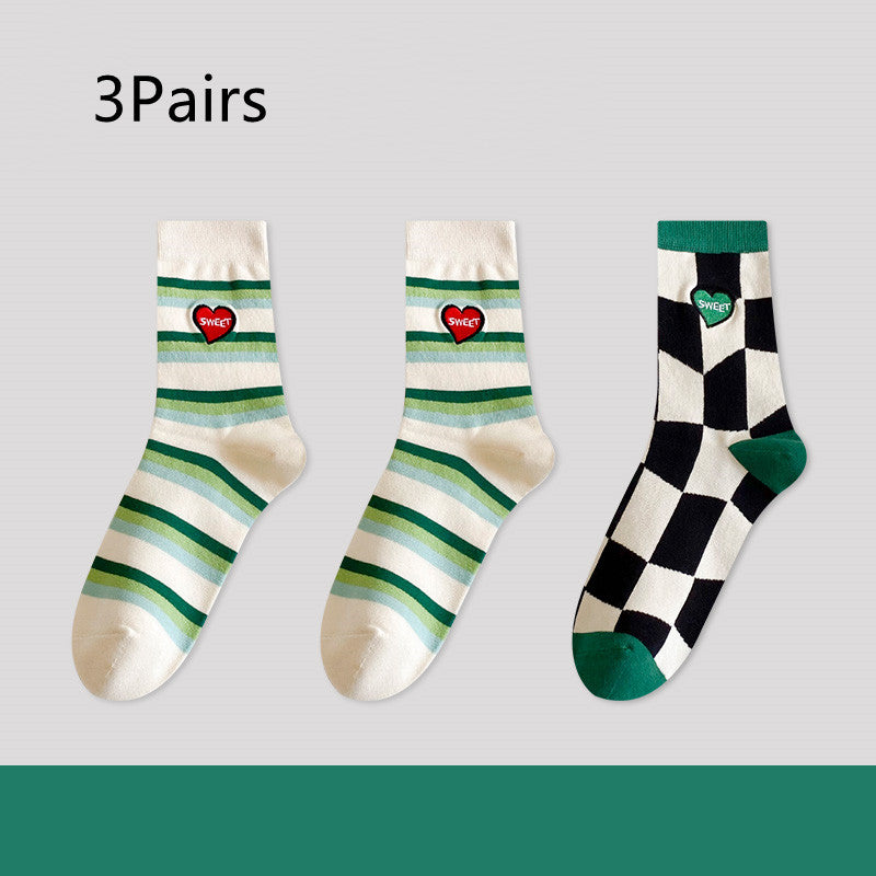 Green Women's Spring And Autumn Stockings