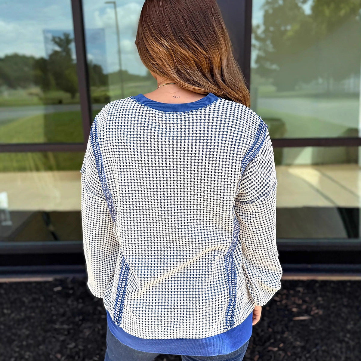 Loose Casual Round Neck Knitted Top