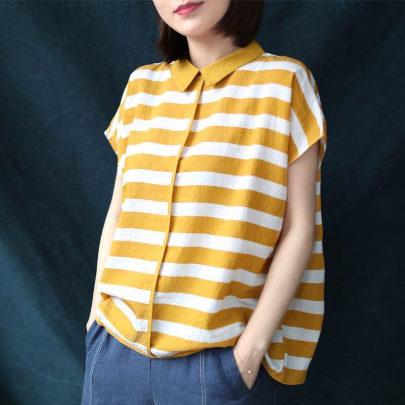 Literary Leisure Loose And Slim Plus Size Lapel Top