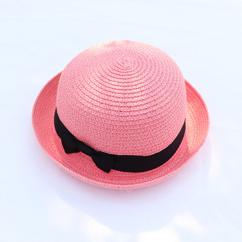 Women's New European And American Woven Bow Straw Hat