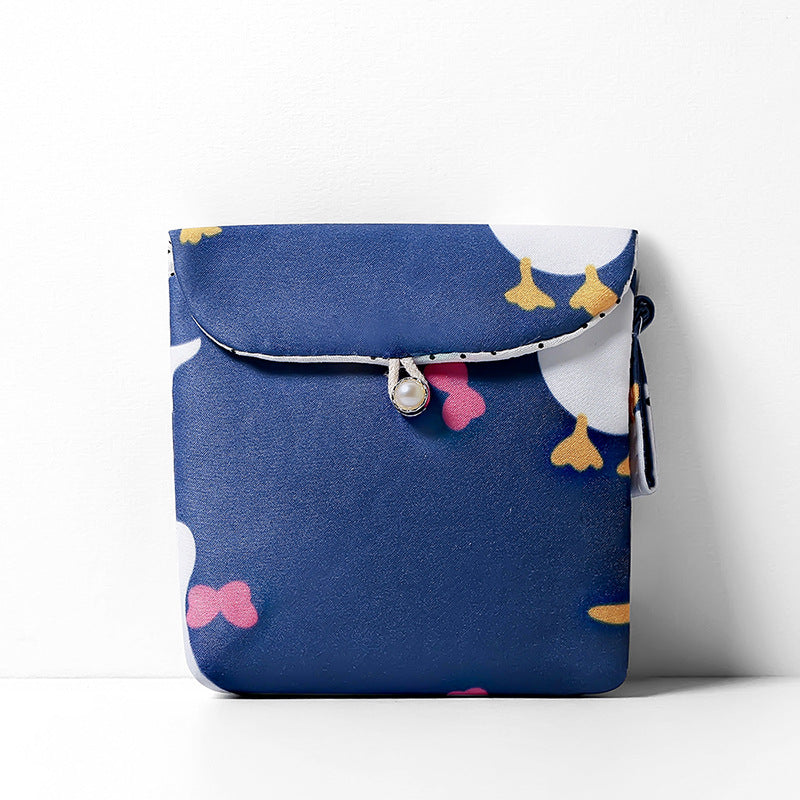 Travel Aunt Towel Storage Bag Portable Cartoon Napkins Dispenser Bag Sanitary Napkin Pouch