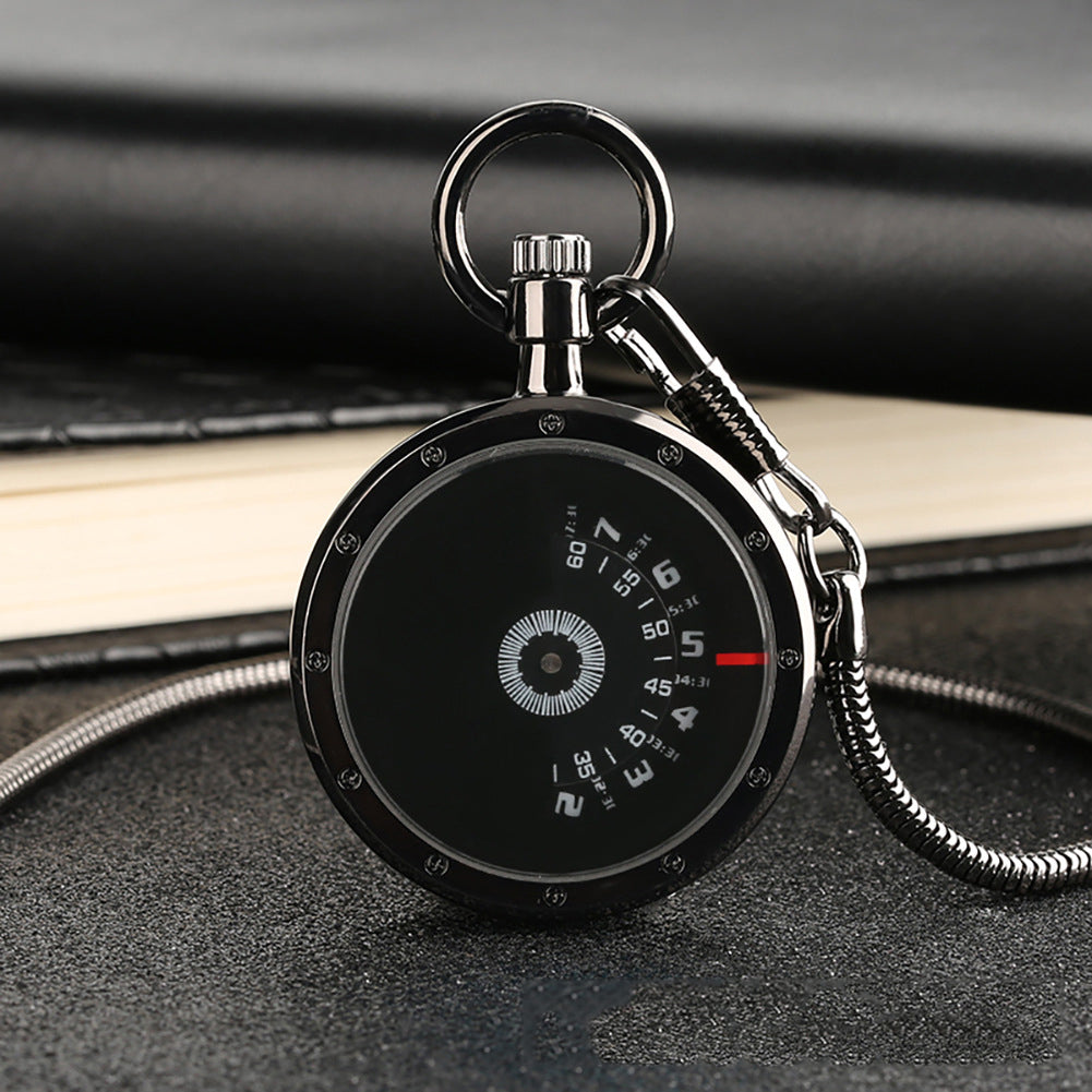 Variety Of Creative Personality Vortex Snake-shaped Second Plate Waist Chain Quartz Pocket Watch Gift Watch