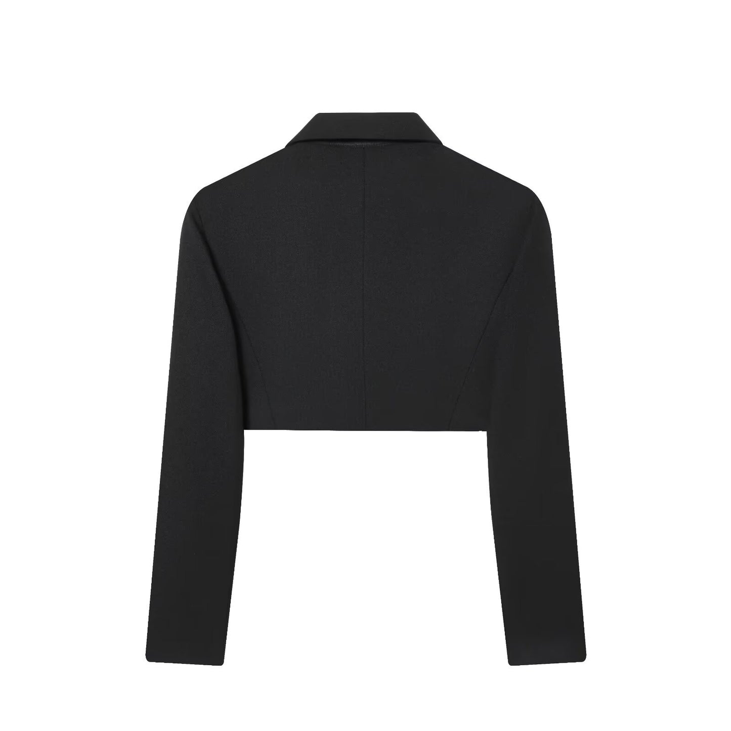Cropped Waistcoat-style Blazer Low-rise Flared Floor-length Pants