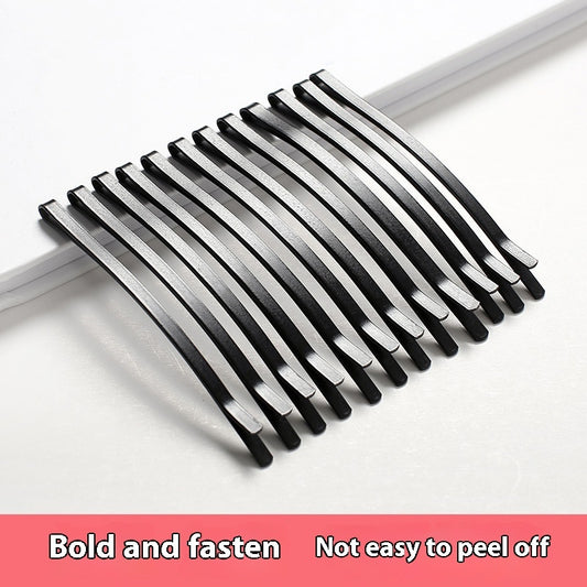 Female Minimalist Black Straight Hair Clip