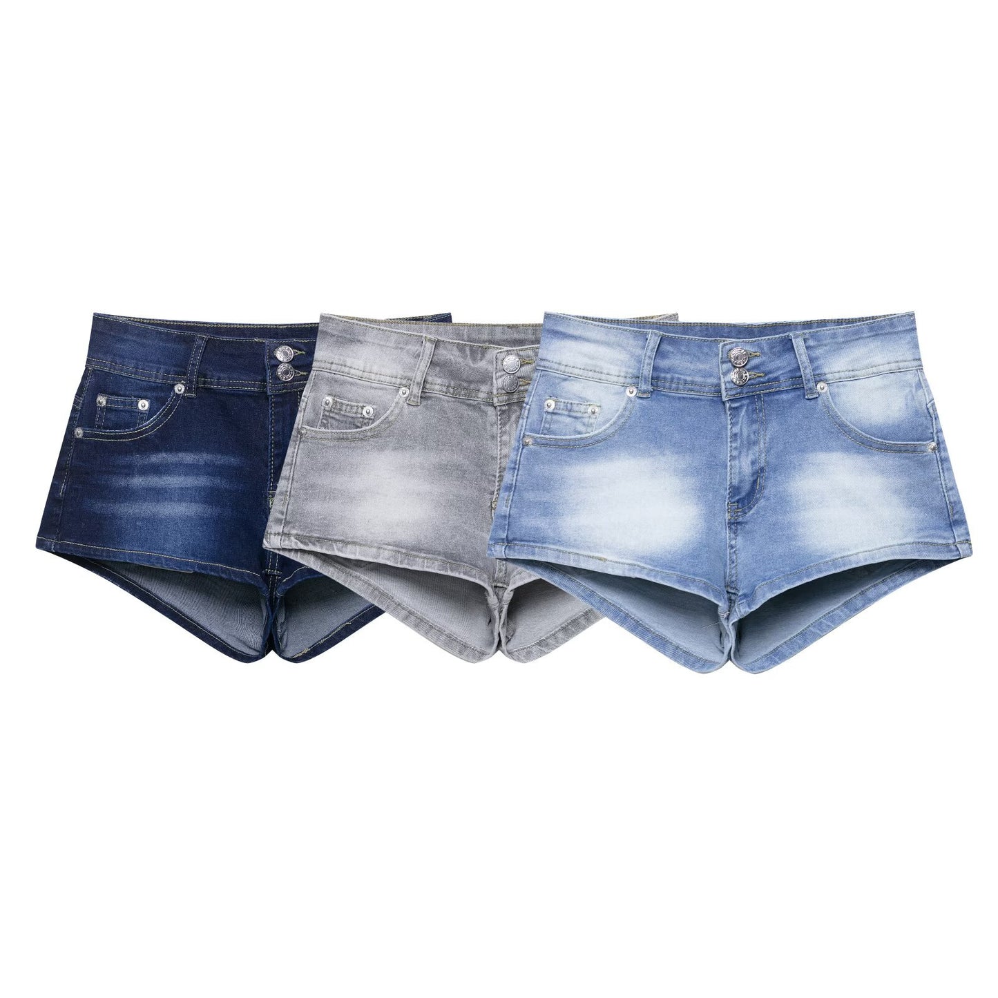 European And American Low Waist Navel Sexy Sweet And Spicy Shorts Slim Jeans For Women