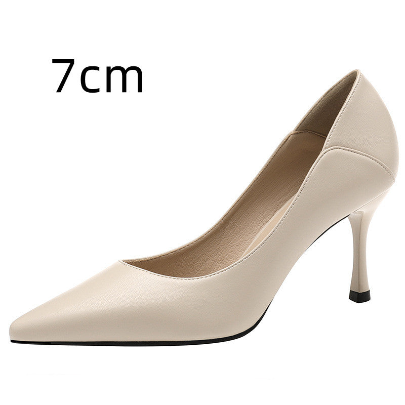 Spring New Women's Stiletto Pointed Toe French High Heels