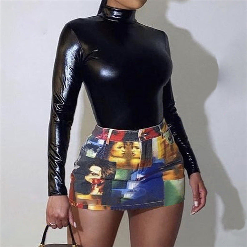 Women's Fashion Personalized Street Shot High Waist Slim Skirt