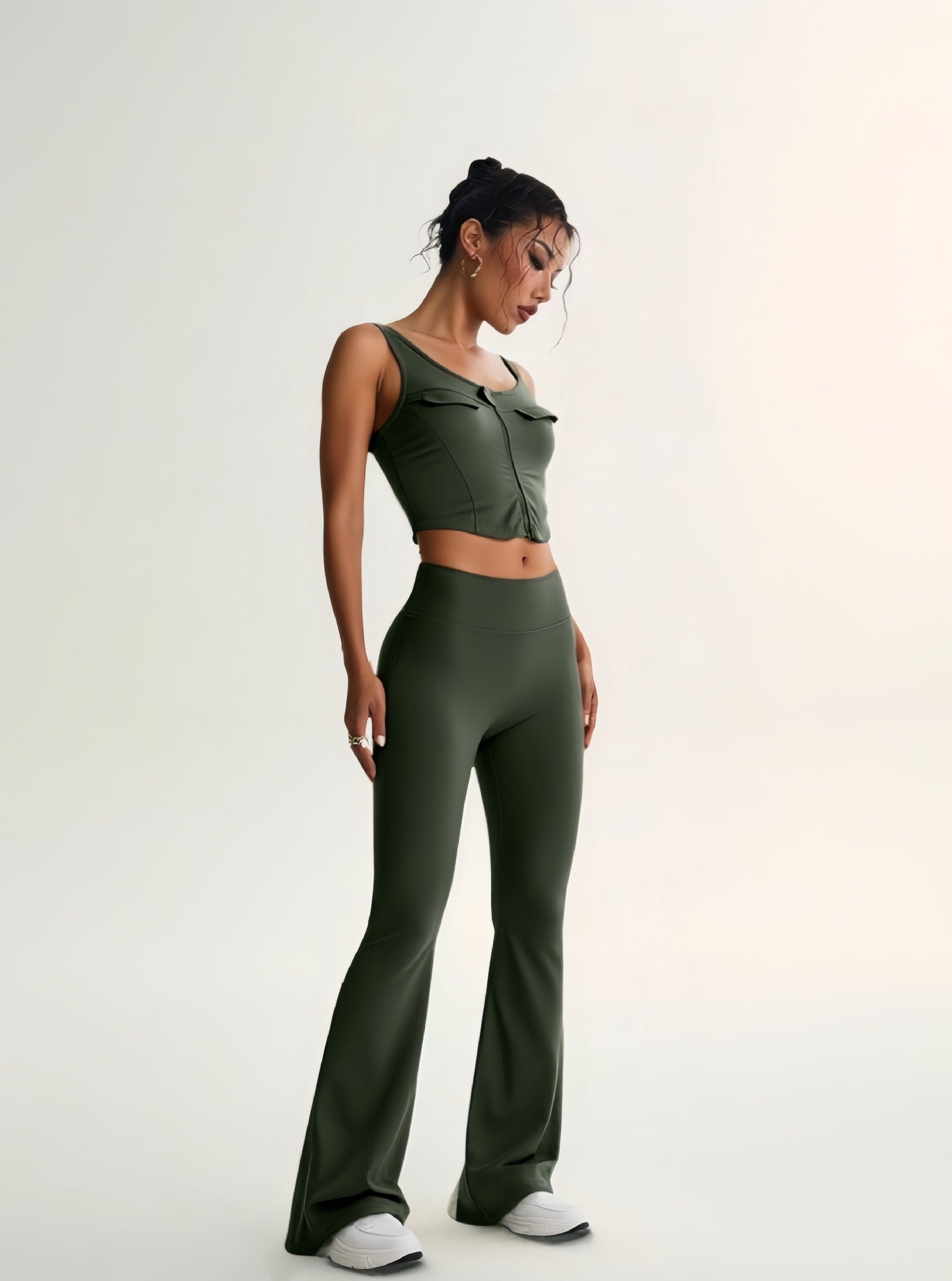 Yoga Workout Beauty Back High Waist Hip Lift Tight Belly Trimming Sports Suit