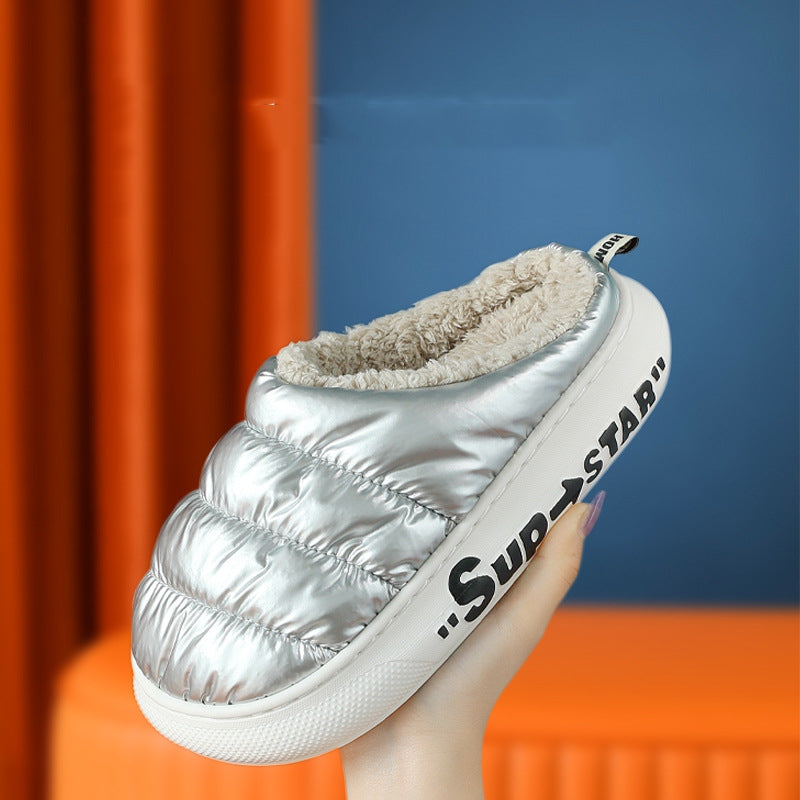 Down Cloth Home Cotton Slippers Indoor Men's And Women's Non-slip Flooring