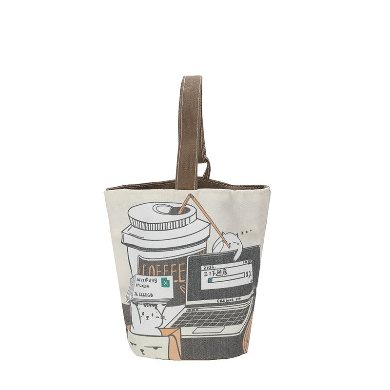 Oil Painting Style Handbag Cute Printing