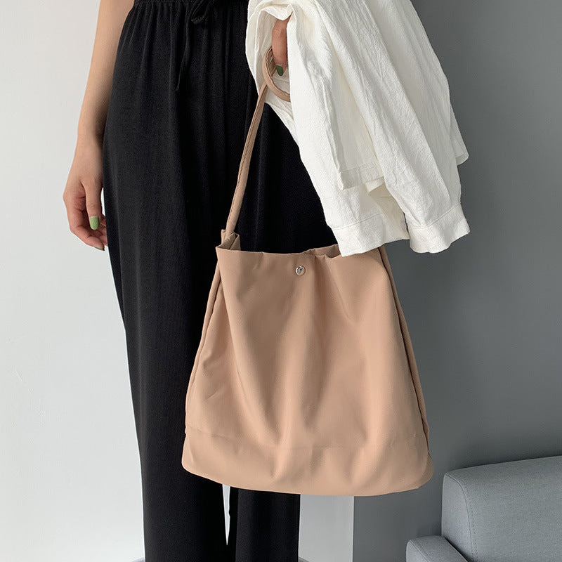 Simple Solid Color Nylon Canvas Bag