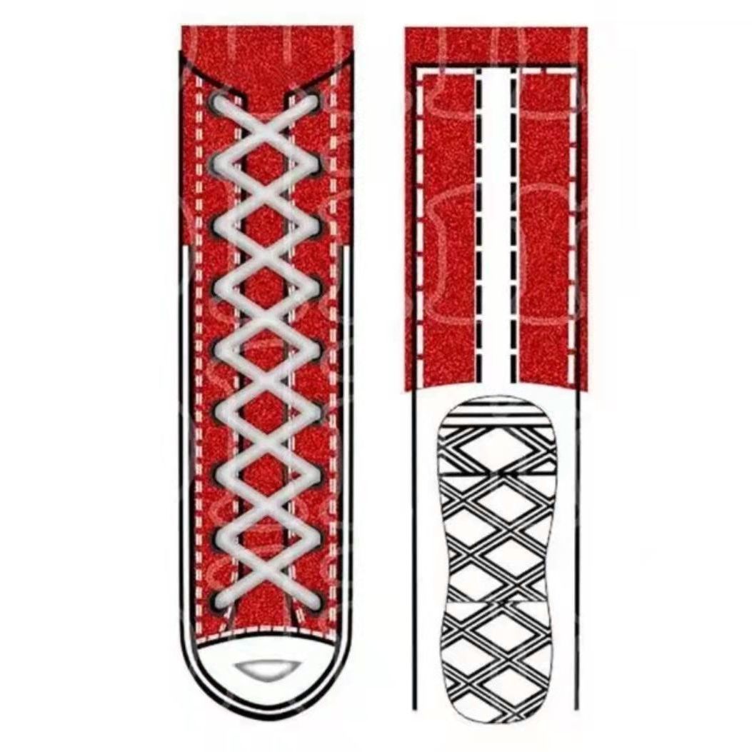Fashion Canvas Shoes Graphic Print Socks