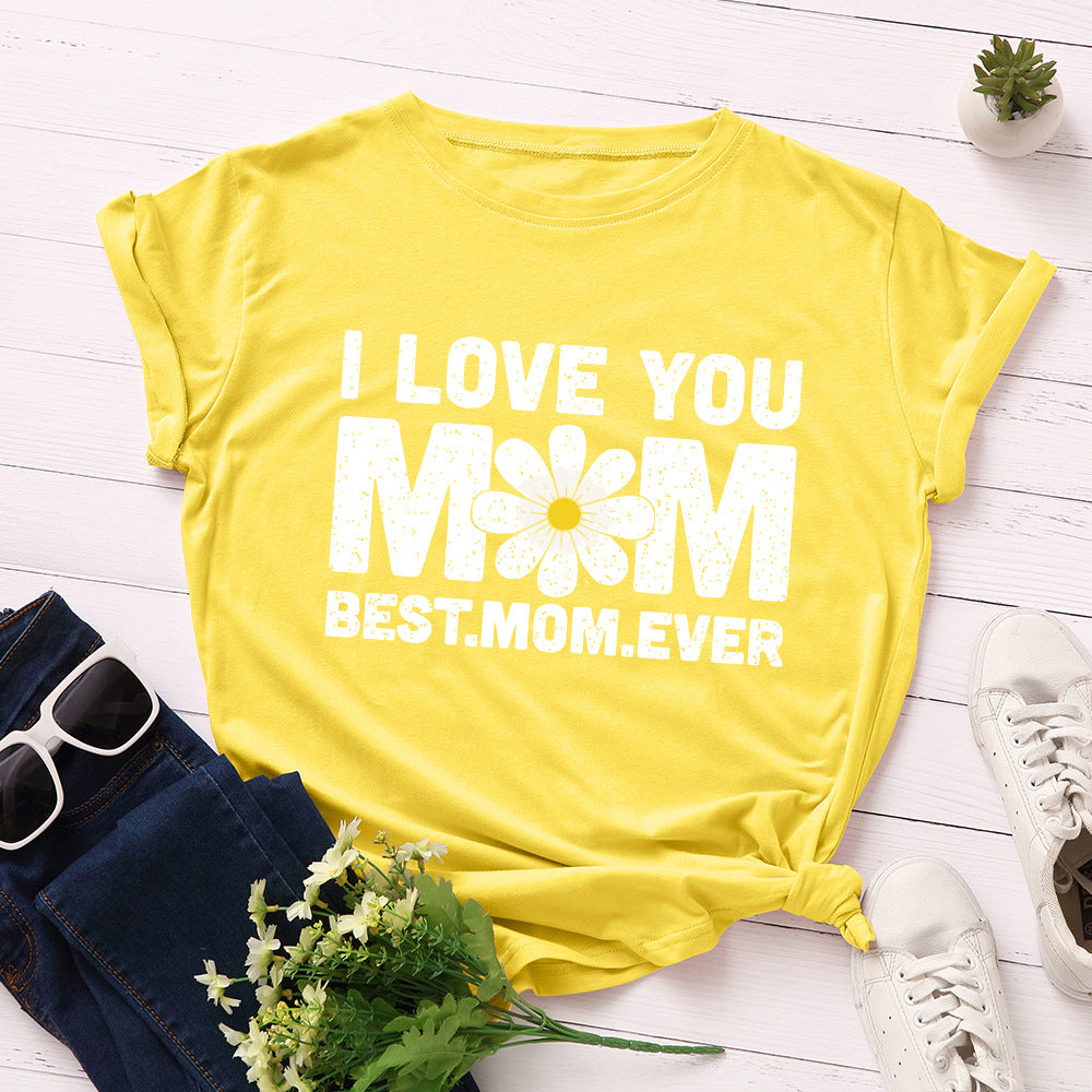 Women's Loose Round Neck Short Sleeve Cotton T-Shirt
