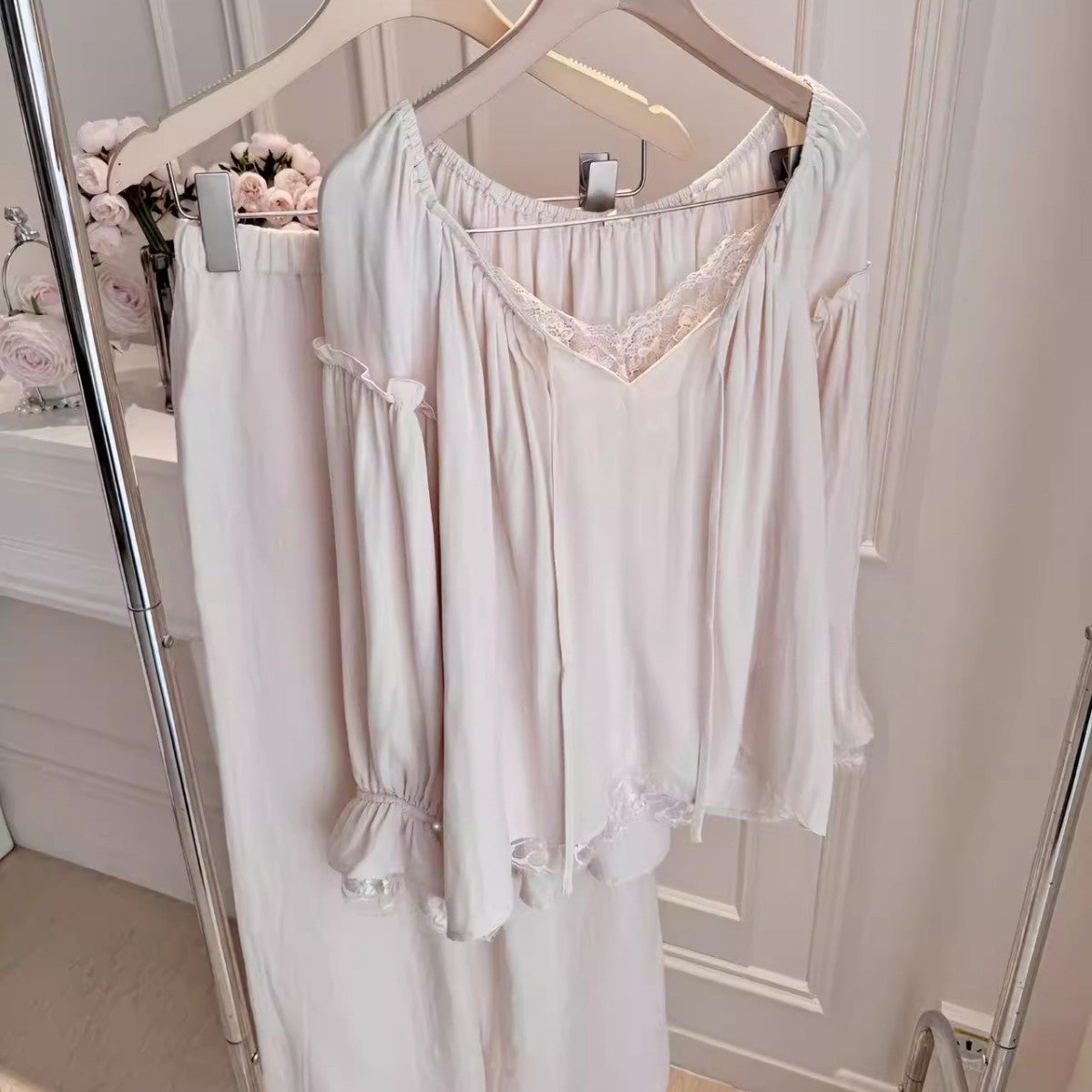 Cotton Double-Layer Gauze Pajama Set For Women