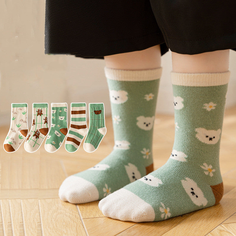 Boys And Girls Fashion Simple Tube Socks