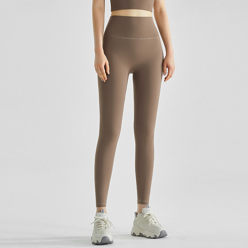 Women's High Waist Hip Lift Wear No Embarrassment Line Cropped Quick-drying Sports Tights