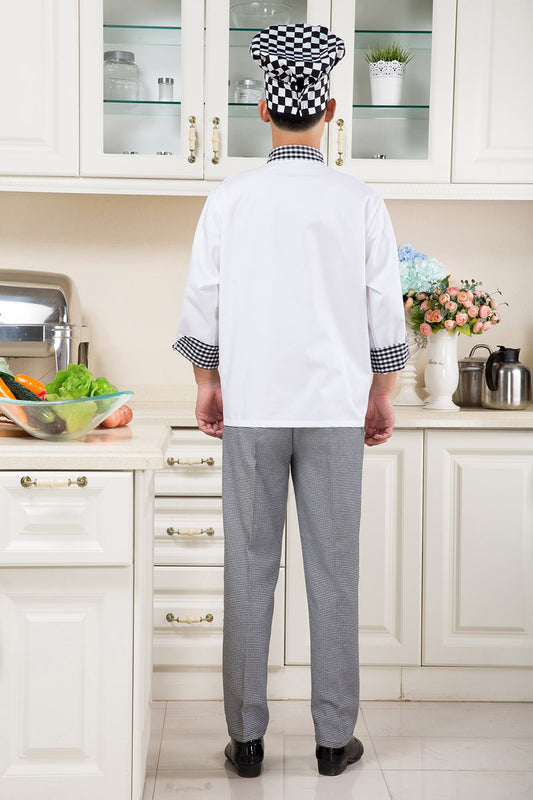 Short Sleeve Chef Long Suit Baker Workwear Cake Store