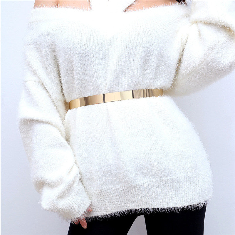 Personalized Simple Metal Mirror Waist Waist Chain