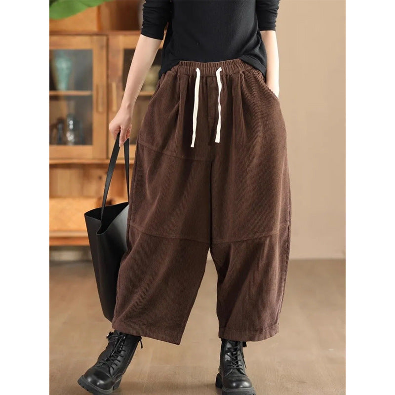 Stylish Harem Pants With A Designer Touch, Hong Kong-style Plus-size Trousers