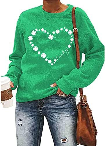 Dame Langærmet Pullover Top med Print