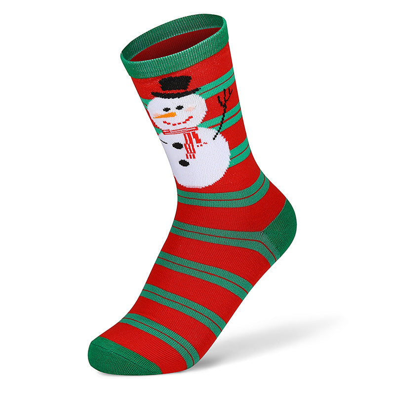 Christmas Tube  Women's Snowflake Christmas Tree Cotton Socks
