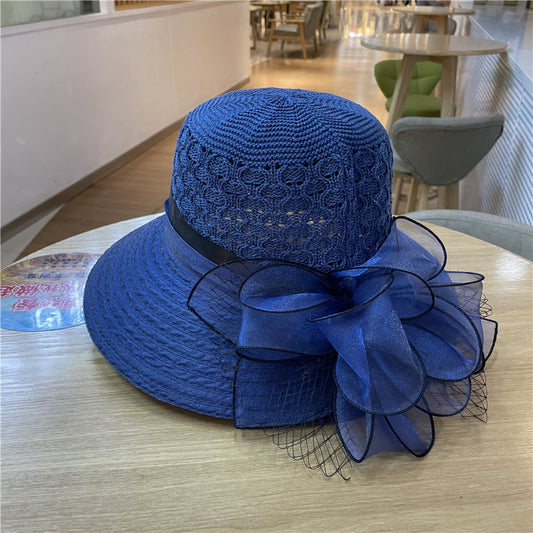 Blomstret Organza Fiskerhat Kvinde Sommer