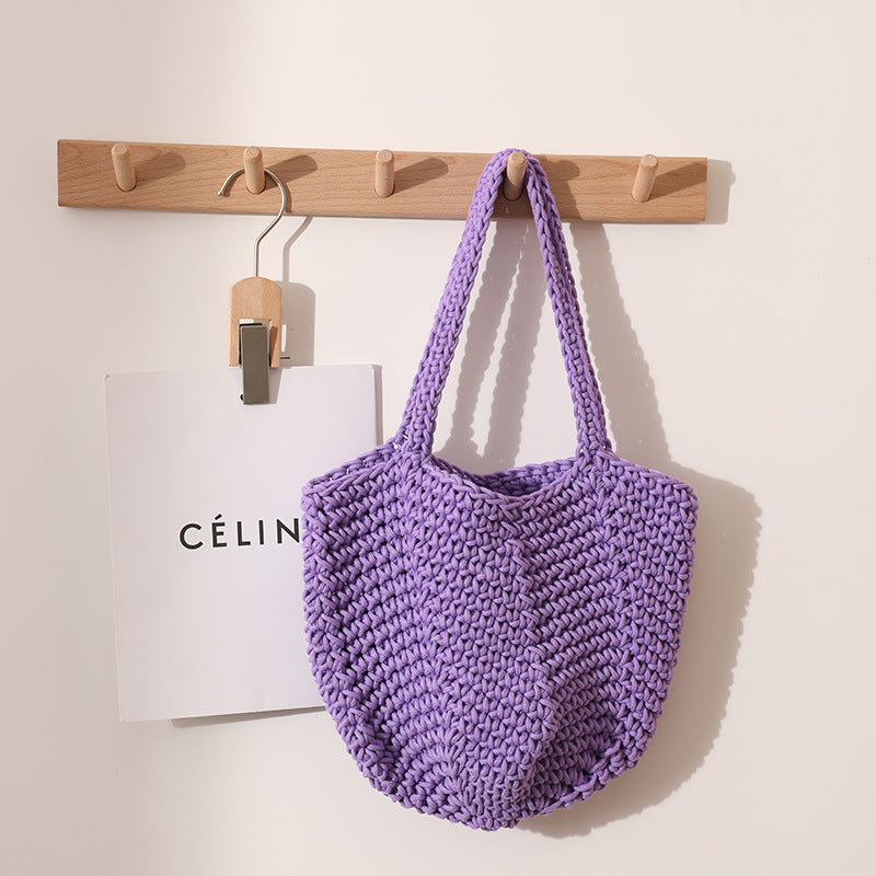 Single Shoulder Cotton Thread Woven Bag