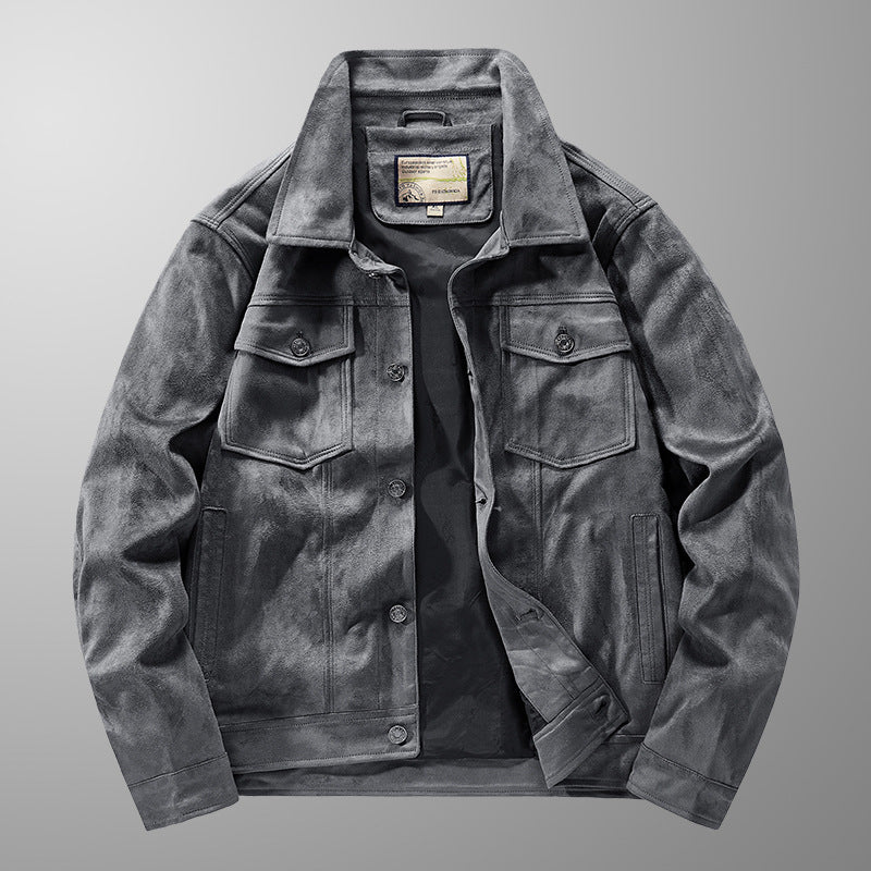 Fashion Personality Men's Thin Suede Jacket