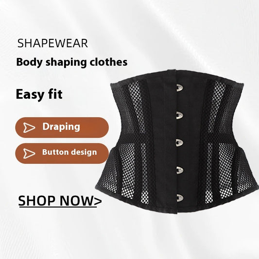 14 Bone Mesh Belly Contracting And Slimming Waistband Corset