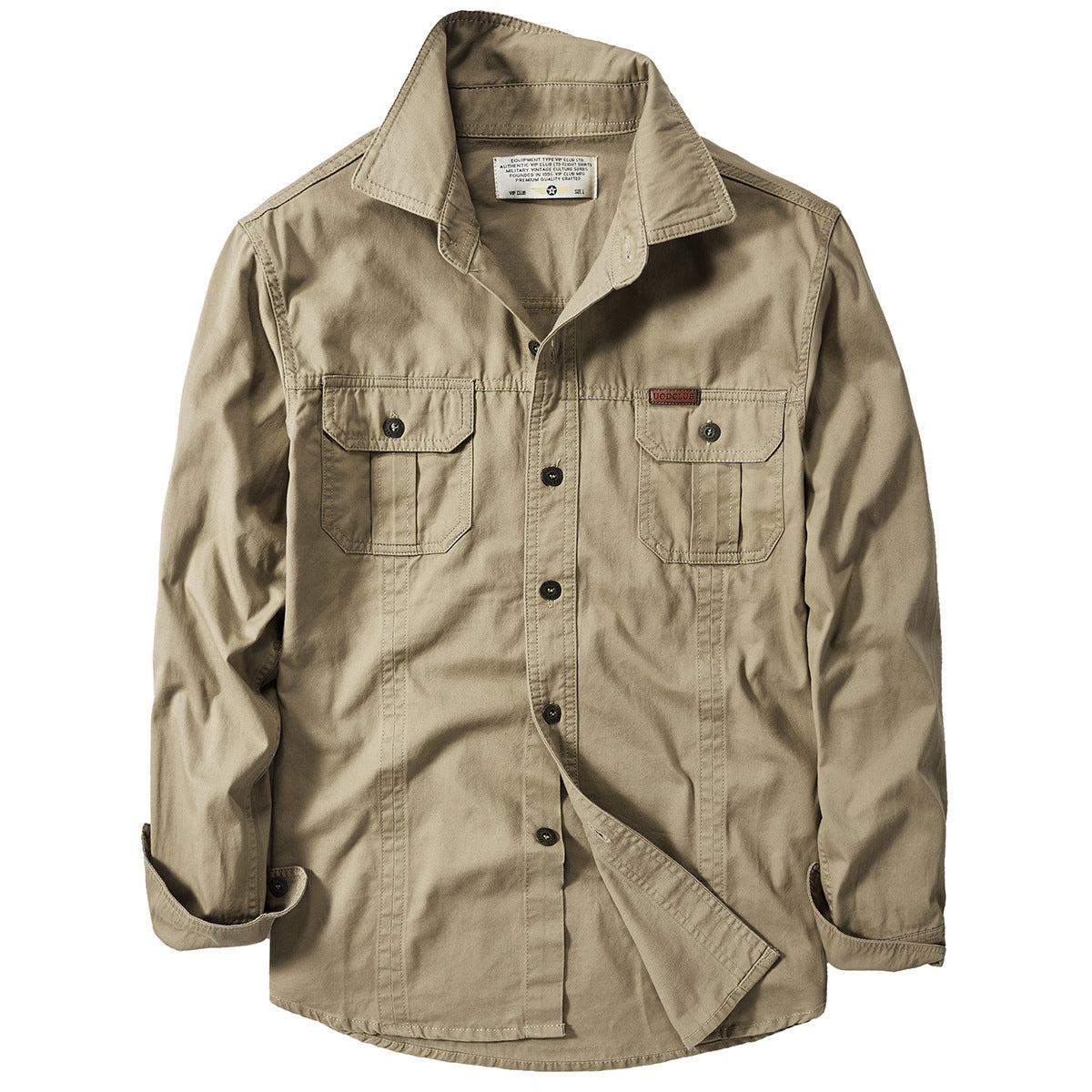Large Size Loose Overalls Long Sleeve Shirt