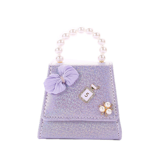 Pearl Portable Diagonal Dual-use Trendy Children's Bag