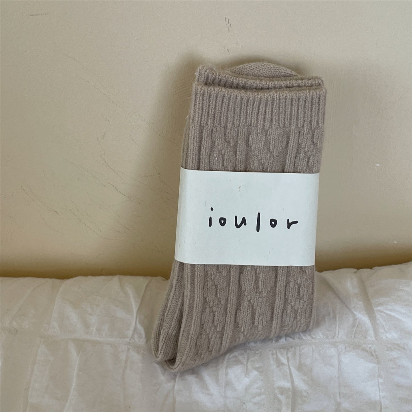 Warm And Thick Japanese Pile Socks Solid Color Mid-tube Socks