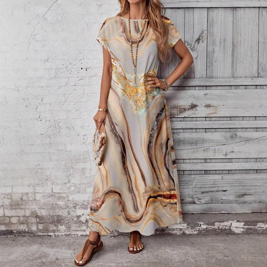 Women's Fashionable Casual Dress With Digital Print