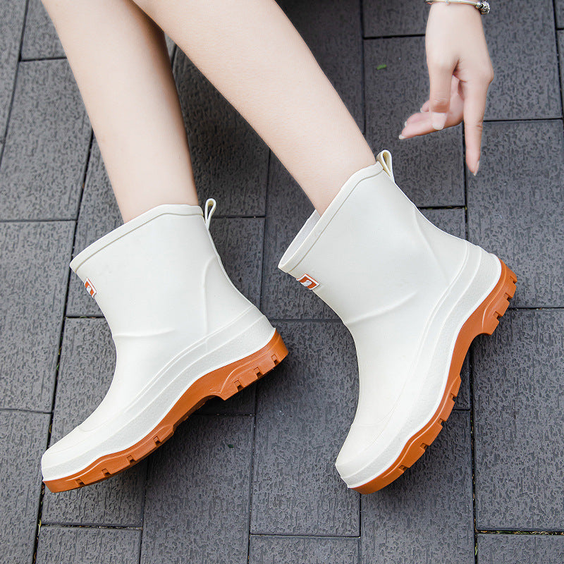 Female Short Non-slip Waterproof Rubber Shoes