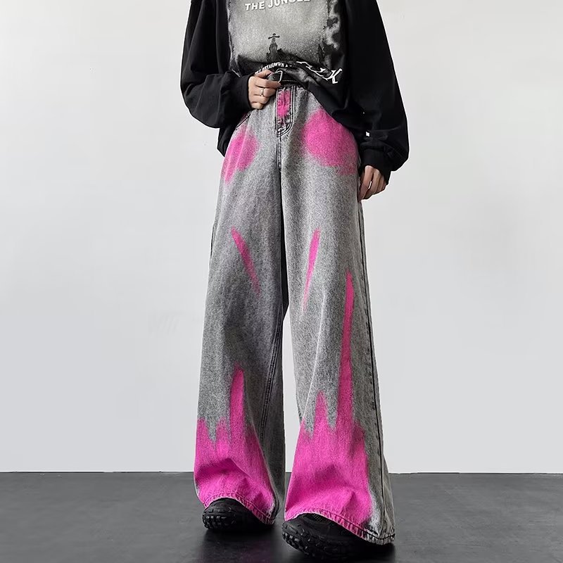 Men's Fried Street Graffiti Jeans