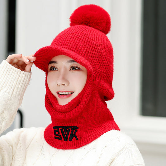 Men's And Women's Winter Warm Mask Cold Hat