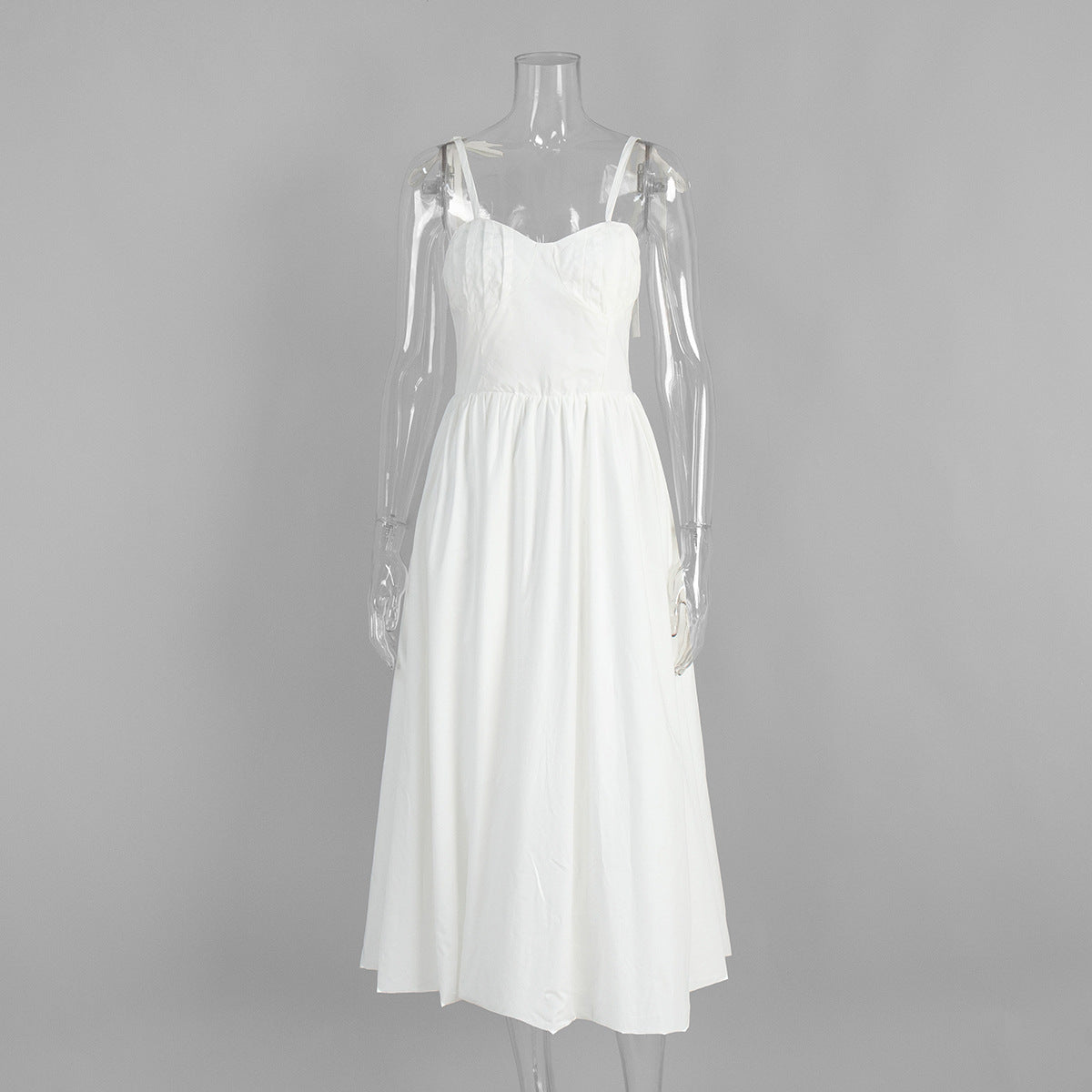 Fitted-waist Bubble Cotton Womens Skirt