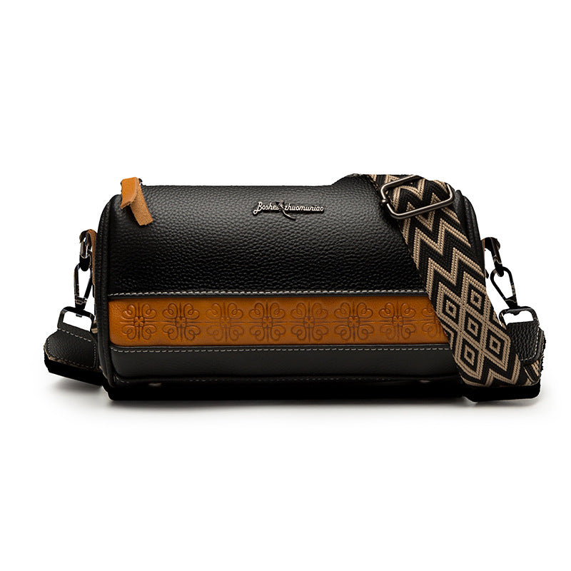 Leather Wide Shoulder Strap Women's Bag New Trend Fashion One Shoulder Diagonal Span