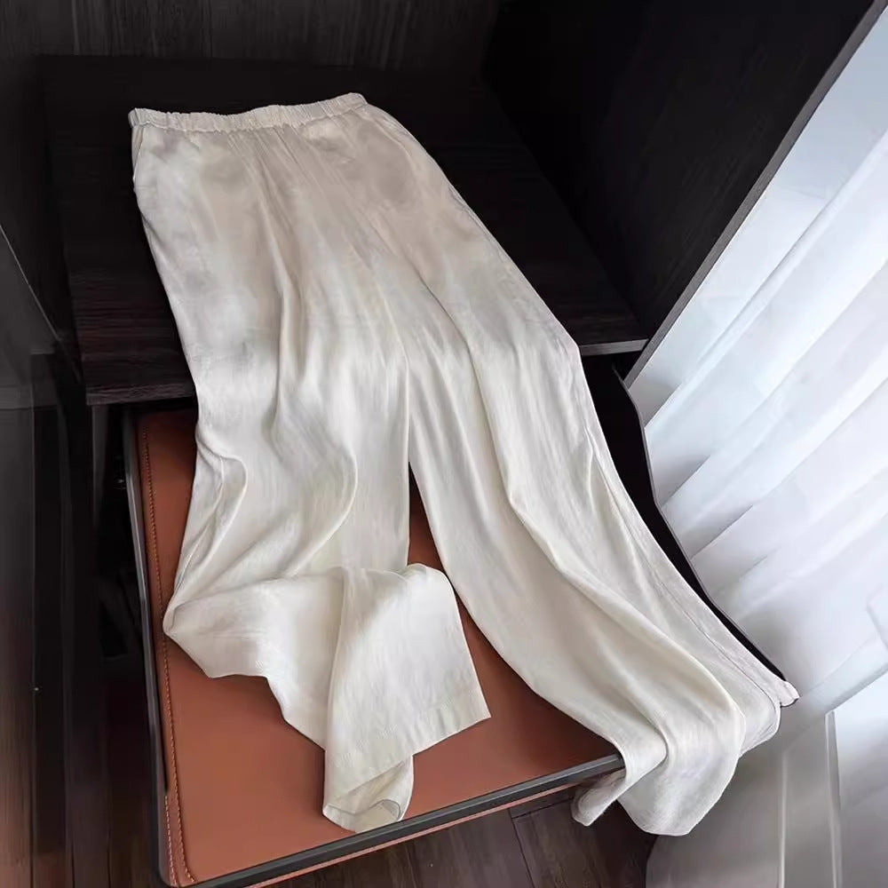 Summer Thin High-end White Casual Pants