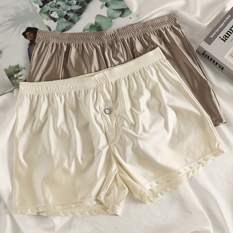 Ice Silk Men's Underwear High-end Smooth Satin Loose