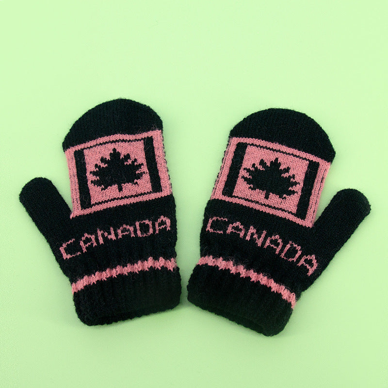 Winter Children's Woolen Gloves For Warmth