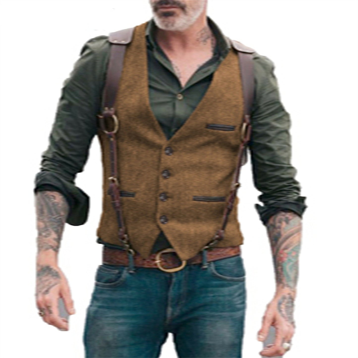 European And American Men's Vest Casual Solid Color