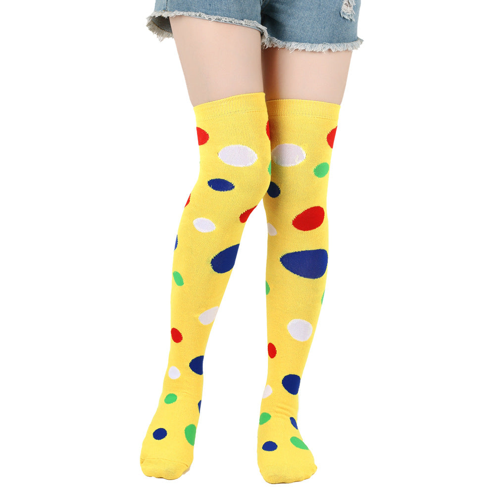 Clown Stockings Dot Halloween Costume