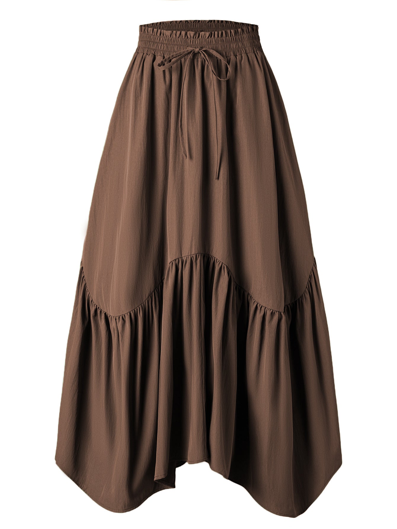 High-waisted Elasticated Maxi Skirt Retro Long Dress
