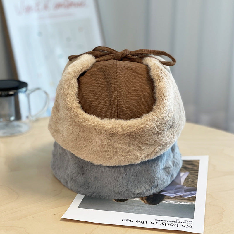 Electric Car Lamb Velvet Plus Velvet Leifeng Hat