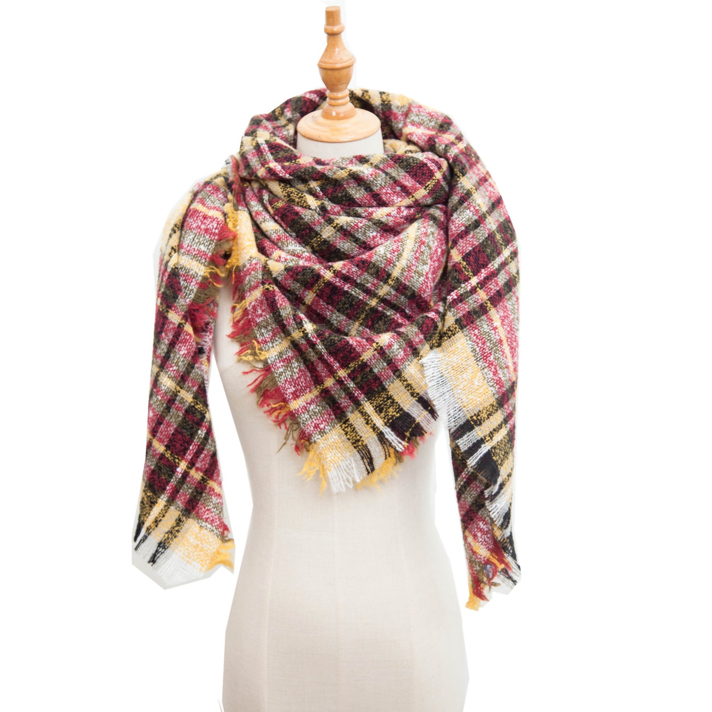Shawl Scarf Autumn And Winter Large Plaid Triangle