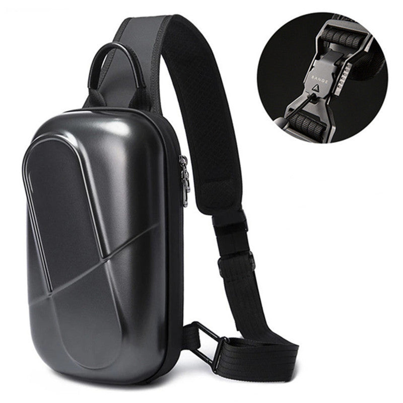 Men's Fashion Casual PC Hard Shell Anti-crush Chest Bag