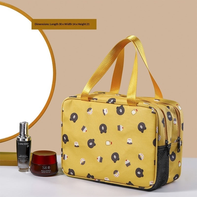Cosmetic Storage Makeup Bag Large Capacity Double-layered