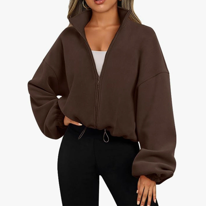 Løs Revers Cardigan Lynlås Sweater