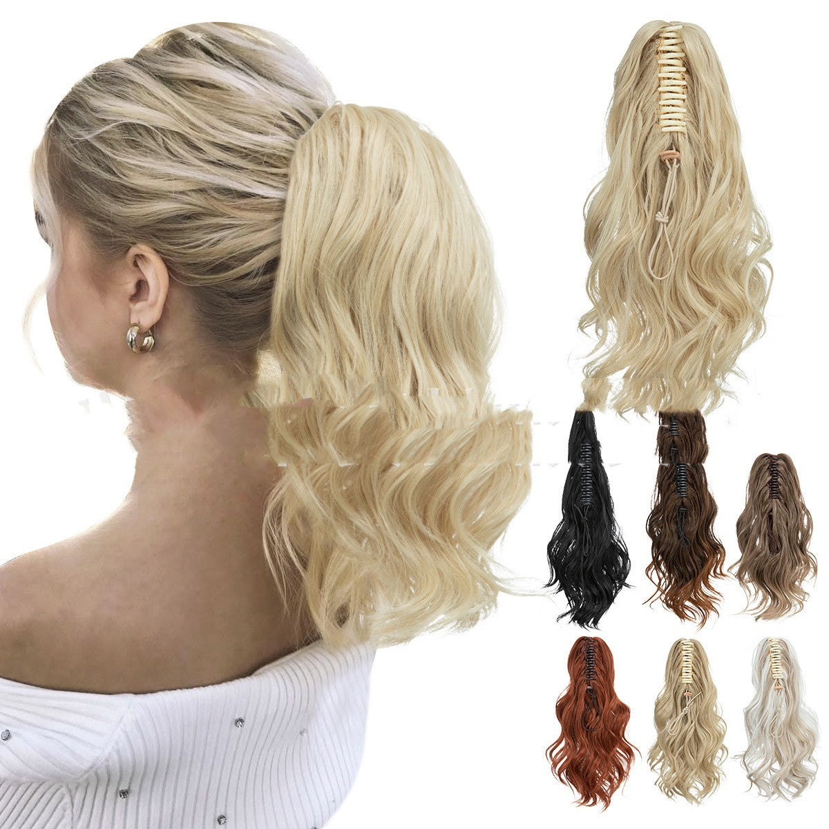 Pear-shaped Hair Roll Chemical Fiber High Ponytail